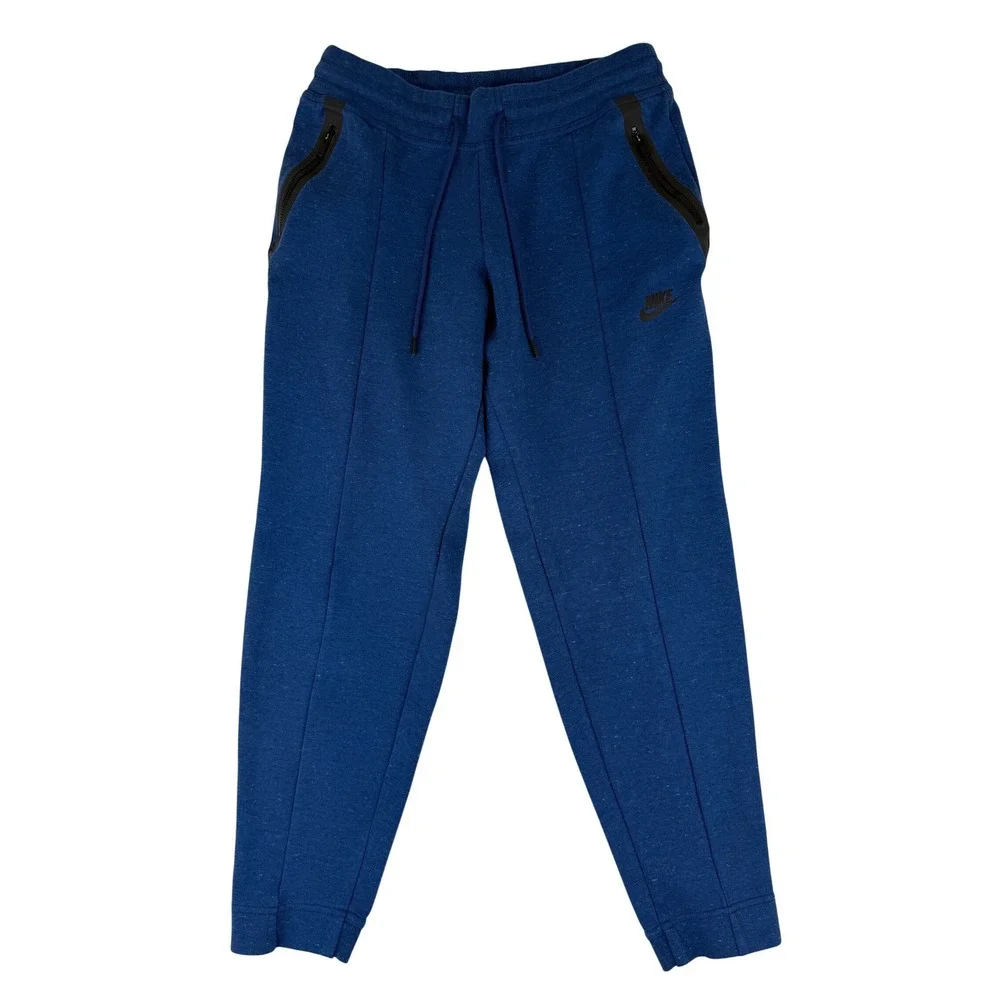 Nike Tech Fleece Joggers Mens Size Medium Blue Heathered Tapered Sweatpants